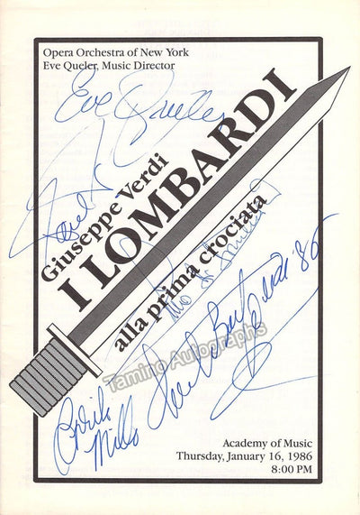 Bergonzi, Carlo - Millo, Aprile - Plishka, Paul - Queler, Eve - Signed Program 1986