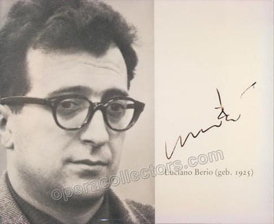 Berio, Luciano - Signed Photo