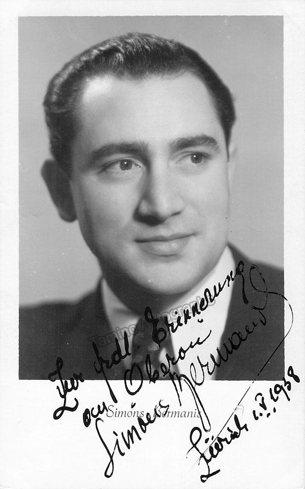 BERMANIS, Simons – Tamino Autographs