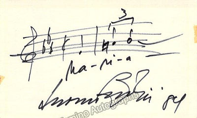 Bernstein, Leonard - Autograph Music Quote from West Side Story 1984