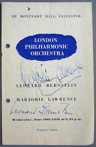 BERNSTEIN, Leonard - LAWRENCE, Marjorie