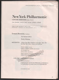 Bernstein, Leonard - Program New York 1962