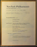 Bernstein, Leonard - Signed Photo and Inaugural Program NY Philharmonic Hall 1962