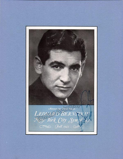 Bernstein, Leonard - Signed Photo Matted 1947