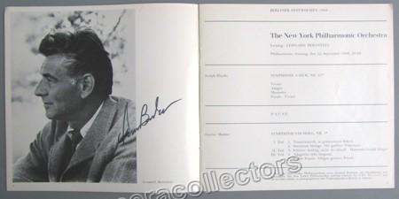 Bernstein, Leonard - Signed Photo on Program