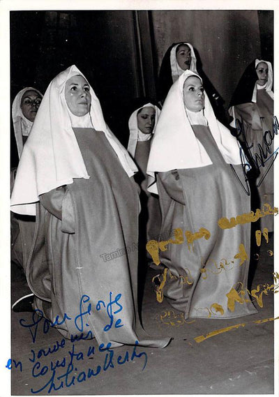 Berton, Liliane - Reynal, Florence - Vemian, Josee - Triple Signed Photo 1957