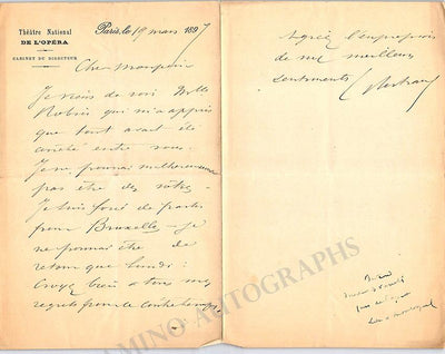 Bertrand, Eugene - 2 Autograph Letters Signed