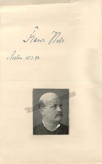 Betz, Franz - Signed Album Page