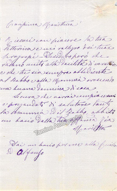 Biancolini Rodriguez, Marietta - Autograph Letter Signed