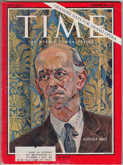 Bing, Rudolf - Signed TIME Magazine 1966
