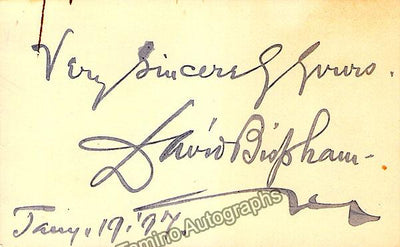 Bispham, David - Signed Card 1907