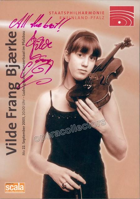 Bjaerke, Vilde Frang - Signed Photo – Tamino