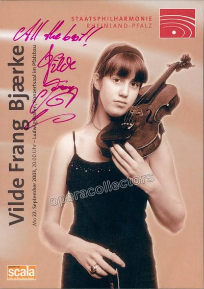 Bjaerke, Vilde Frang - Signed Photo