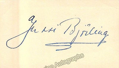 Bjorling, Jussi - Signed Card + Photograph