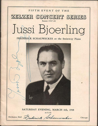 Bjorling, Jussi - Signed Program Chicago 1948