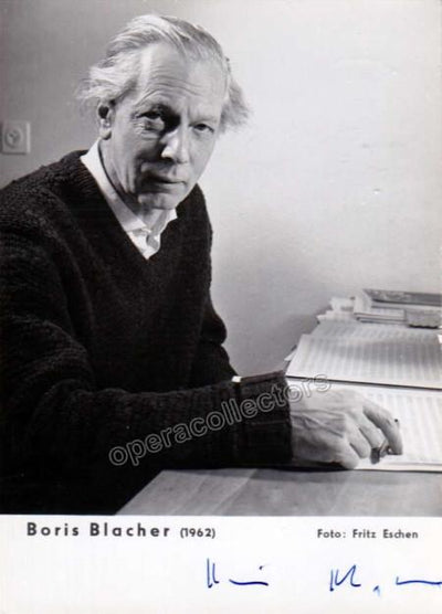 Blacher, Boris - Signed photo