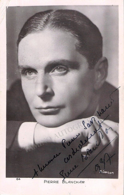 Blanchar, Pierre - Signed Photograph 1937