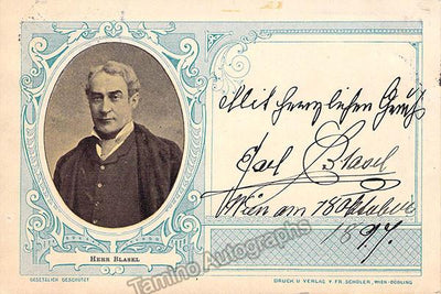 Blasel, Karl - Signed Photo Postcard 1897