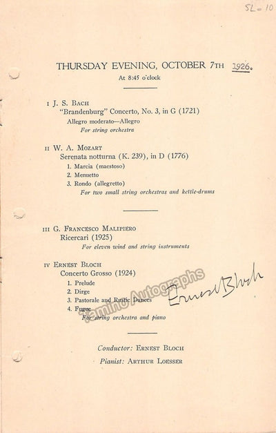 BLOCH, Ernest