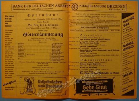Bohm, Karl - Dresden Semperoper Program 1940 - Tamino