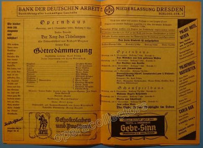 Bohm, Karl - Dresden Semperoper Program 1940