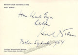 Bohm, Karl - Signed Photo 1964
