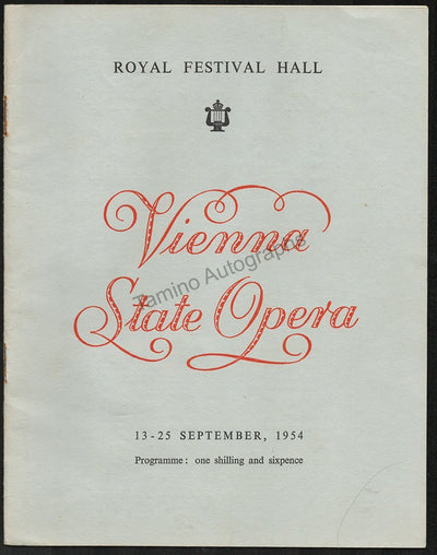 Bohm, Karl - Vienna State Opera on Tour Program 1964