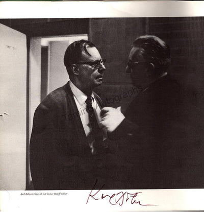 Bohm, Karl - Wozzeck LP Insert Signed