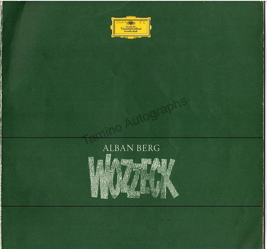 Bohm, Karl - Wozzeck LP Insert Signed - Tamino