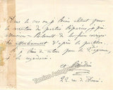 Boieldieu, Francois-Adrien - Signed Note & Portrait