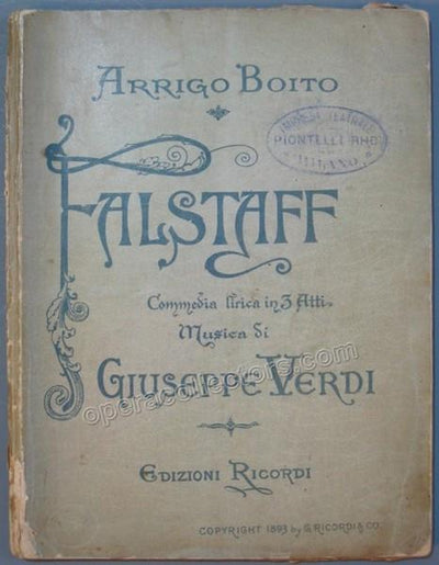 Boito, Arrigo - Maurel, Victor - Garbin, Edoardo - Arimondi, Vittorio - Falstaff World Premiere Program Signed