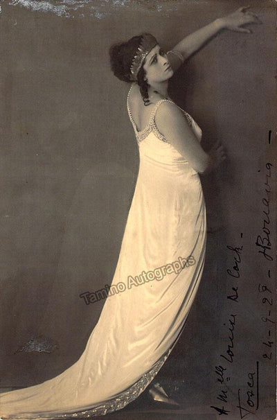 Bonavia, Jeanne - Signed Photo in Tosca 1929