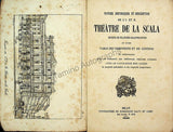 Booklet "Historical News and Description of La Scala Theater" 1856
