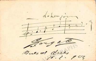 Borgatti, Giuseppe - Autograph Music Quote Signed