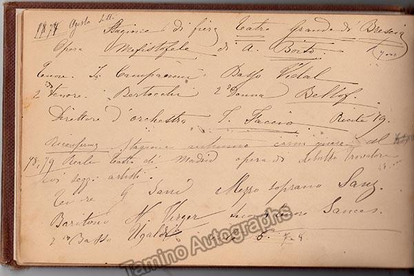 Borghi-Mamo, Emilia - Autograph Artistic Memories 1873-1893 - Tamino