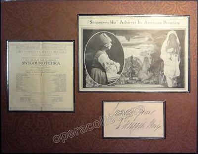 Card & Program from the American Premiere of Snegourotchka 1922
