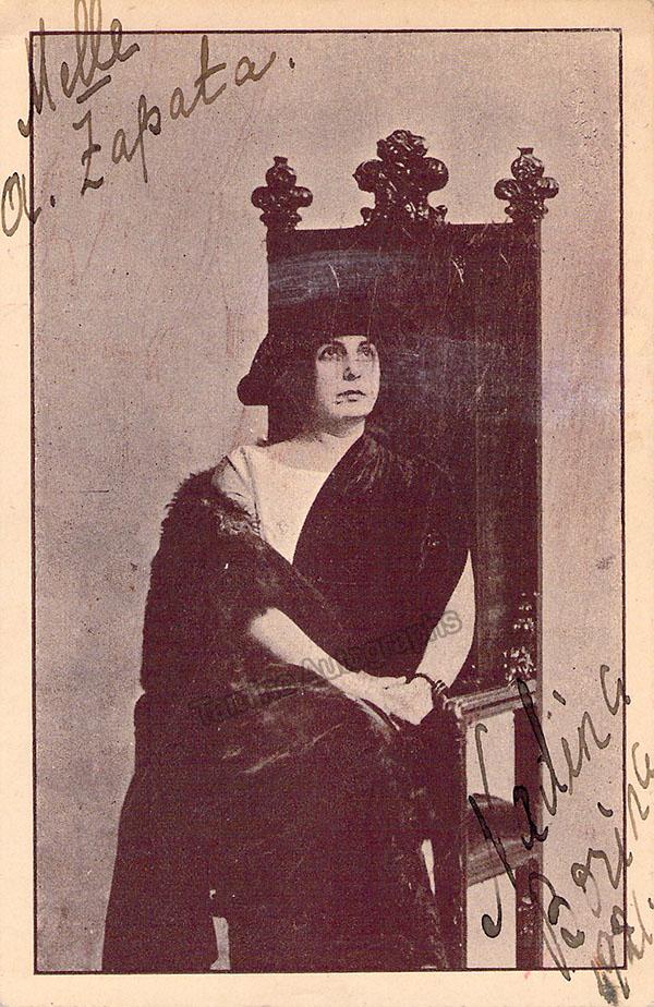 Borina, Nadina - Signed Photo in Ballo in Maschera 1921 + Musical Quote - Tamino