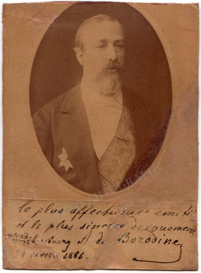 Borodin, Alexander - Signed Cabinet Photo 1886