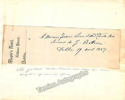 Bottesini, Giovanni - Signature Cut 1887