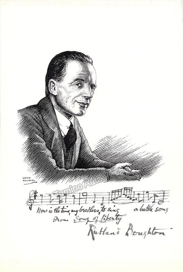 Boughton, Rutland - Signed Portrait & Music Quote