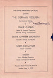 Boulanger, Nadia - Signed Program 1939