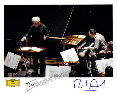 Boulez, Pierre - Aimard, Pierre-Laurent - Double Signed Photo