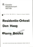 Boulez, Pierre - Signed Program 1968