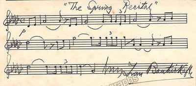 Boutnikoff, Ivan - Autograph Music Quote Signed