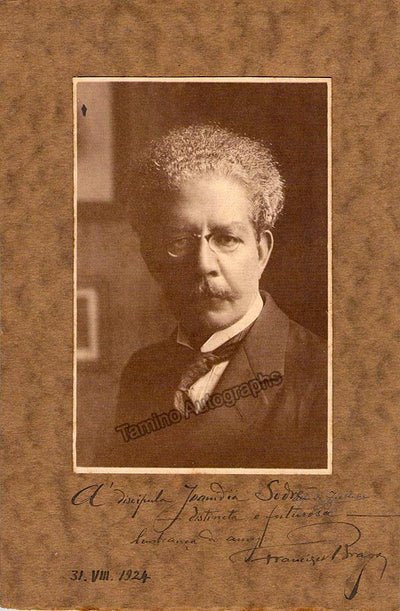 Braga, Antonio Francisco - Rare Signed Photo 1924