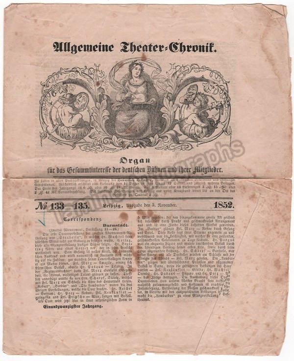 Breiting, Hermann - Large Collection of Playbills 1830s, 40s and 50s - Tamino