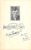 Britten, Benjamin - Autograph Music Quote Signed with Photo 1941