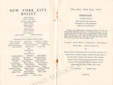 Britten, Benjamin - Balanchine, George - Pears, Peter - LeClerq, Tanaquil - Hayden, Melissa - Tallchief, Maria - Signed Ballet Program 1950