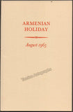 Britten, Benjamin - Pears, Peter - Double Signed Mini-Book "Armenian Holiday" 1965