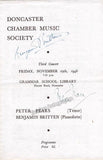 Britten, Benjamin - Pears, Peter - Signed Program Doncaster, England 1946